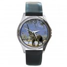 Elephant Feeding Round Metal Watch FREE SHIPPING