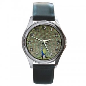 Peacock Bird Round Metal Watch FREE SHIPPING