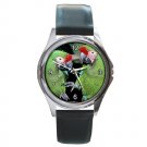 Green Macaws Round Metal Watch FREE SHIPPING