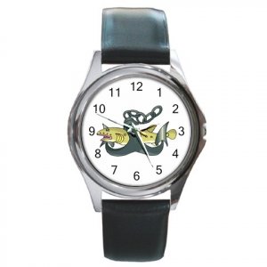 Fish & Anchor Round Metal Watch FREE SHIPPING