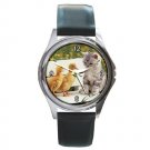 Kitten and Ducklings Round Metal Watch FREE SHIPPING