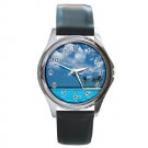 Beach View Round Metal Watch FREE SHIPPING