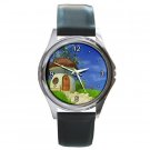 Mushroom House Round Metal Watch FREE SHIPPING