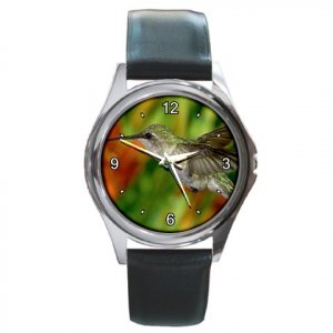 Hummingbird Round Metal Watch FREE SHIPPING
