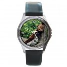 Tree Hugging Bear Round Metal Watch FREE SHIPPING