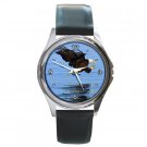 Bald Eagle Fishing Round Metal Watch FREE SHIPPING