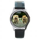 Happy Pups Dogs Round Metal Watch FREE SHIPPING