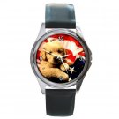 All American Pup Dog Round Metal Watch FREE SHIPPING