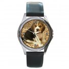 Beagle Puppy Dog Round Metal Watch FREE SHIPPING