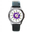 Blue Flowers Sphere Round Metal Watch FREE SHIPPING