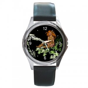 Sexy Cat Lady Round Metal Watch FREE SHIPPING