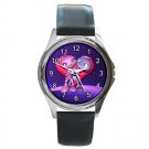 Alien Love Pink Heart Round Metal Watch FREE SHIPPING