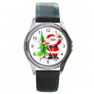 Santa Ringing Bell Round Metal Watch FREE SHIPPING