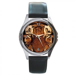 Tiger Eyes Round Metal Watch FREE SHIPPING