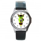 Black Alley Cat Round Metal Watch FREE SHIPPING