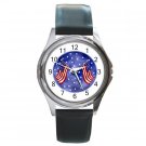 USA Flags and Stars Round Metal Watch FREE SHIPPING