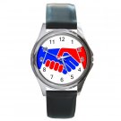 Democrat and Republican Handshake Round Metal Watch FREE SHIPPING