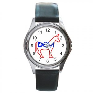 Democrat Donkey Round Metal Watch FREE SHIPPING
