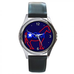 Democrat Donkey Round Metal Watch FREE SHIPPING