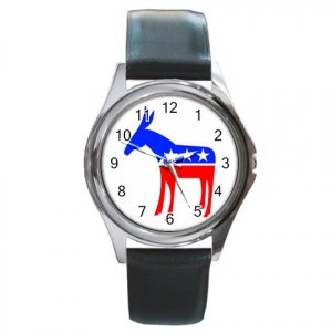 Democratic Symbol Donkey Round Metal Watch FREE SHIPPING