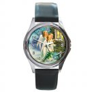 Christmas Angels at the Window Round Metal Watch FREE SHIPPING