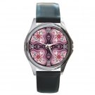 Digital Flower Art Round Metal Watch FREE SHIPPING