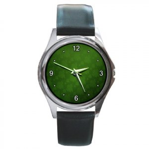 Android Pattern Green Robot Round Metal Watch FREE SHIPPING