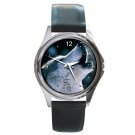 Howling Wild Grey Wolf Round Metal Watch FREE SHIPPING