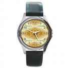 Metal Moons Brown Design Round Metal Watch FREE SHIPPING