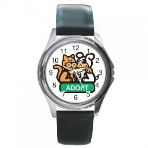 Adopt Pets Cats and Dogs Round Metal Watch FREE SHIPPING