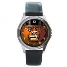 Halloween Scary Pumkin Wearing Hat Round Metal Watch FREE SHIPPING