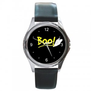 Halloween Spooky Ghost Boo Round Metal Watch FREE SHIPPING
