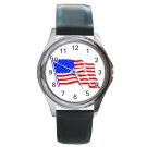 American Pride Flag Round Metal Watch FREE SHIPPING