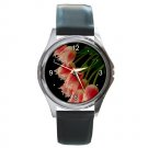Blushing Pink Tulips Round Metal Watch FREE SHIPPING
