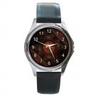 Leather Teeth Round Metal Watch FREE SHIPPING