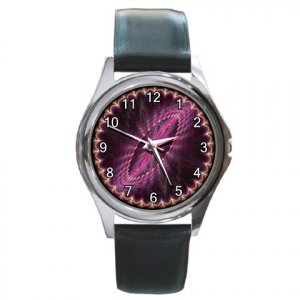 Purple Galactic Birth Round Metal Watch FREE SHIPPING