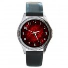 Red Light Circles Round Metal Watch FREE SHIPPING