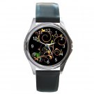 Flower Fractal Art Design Round Metal Watch FREE SHIPPING