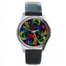 Christmas Bright Fractal Round Metal Watch FREE SHIPPING