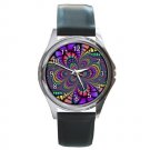 Rainbow Petal Fractal Colors Round Metal Watch FREE SHIPPING
