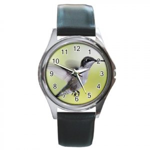 Hummingbird Round Metal Watch FREE SHIPPING