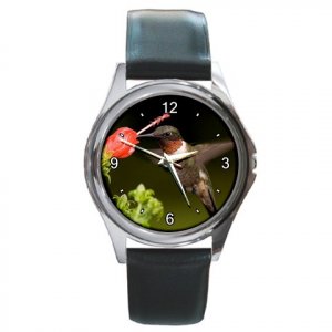 Hummingbird Round Metal Watch FREE SHIPPING