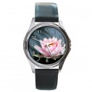 Water Lily and Lilypad Round Metal Watch FREE SHIPPING