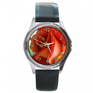 Beautiful Rose Round Metal Watch FREE SHIPPING
