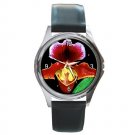 Bright Iris Flower Round Metal Watch FREE SHIPPING