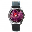 Purple Spring Crocus Flower Round Metal Watch FREE SHIPPING