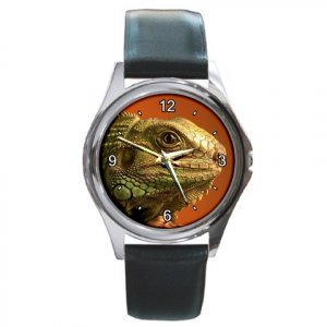 Bearded Dragon Lizard Round Metal Watch FREE SHIPPING