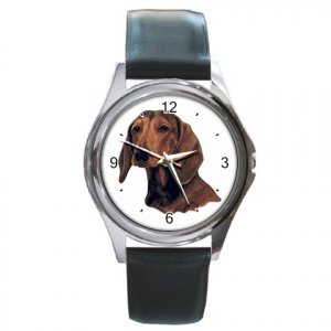 Brown Dog Round Metal Watch FREE SHIPPING