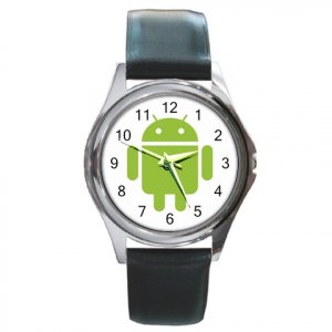 Android Green Robot Round Metal Watch FREE SHIPPING