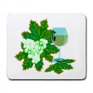 Green Grapes & Wine Large Mousepad  FREE SHIPPING